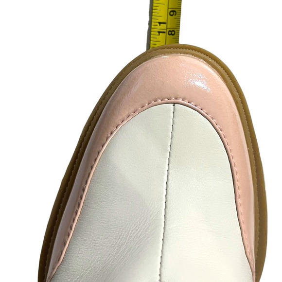 Sorel Brex Boot Front Zip Leather Ankle Boots White Pink Chunky Heel Lug Sole - Picture 8 of 9